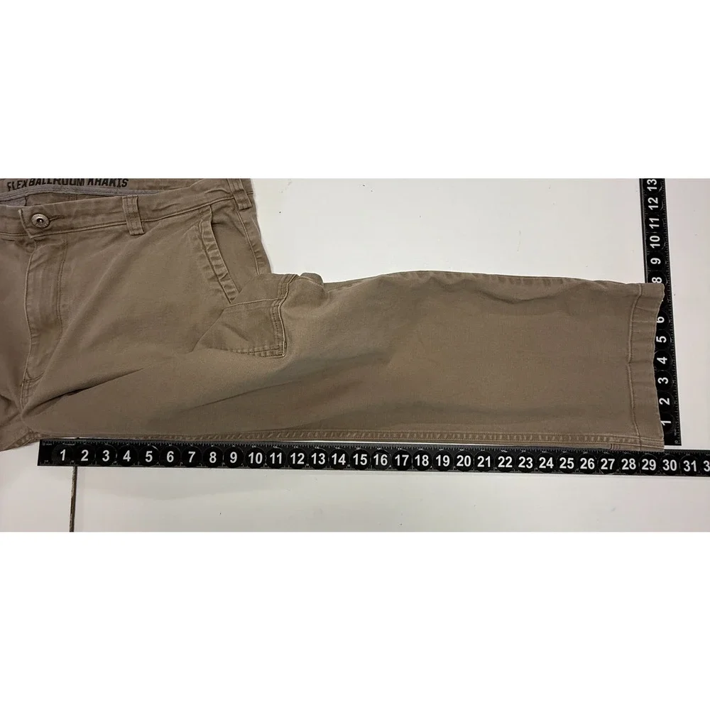 Duluth Pants Mens 38X30 Tan Cargo Canvas‎ Flex Ballroom Khakis Stretch Workwear